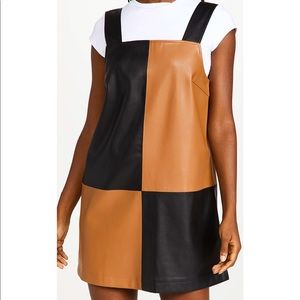 BB Dakota Shapeshift dress. Size small. Black and brown faux leather.